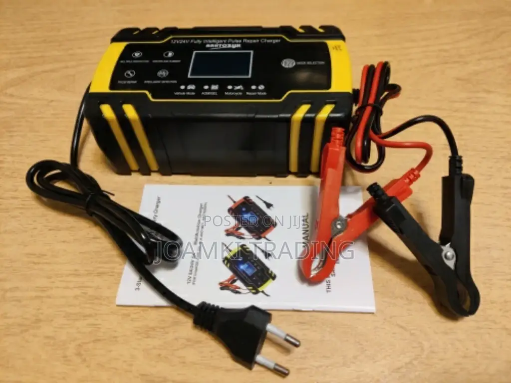 Car Battery Charger,12v/24v Intelligent Pulse Repair LCD