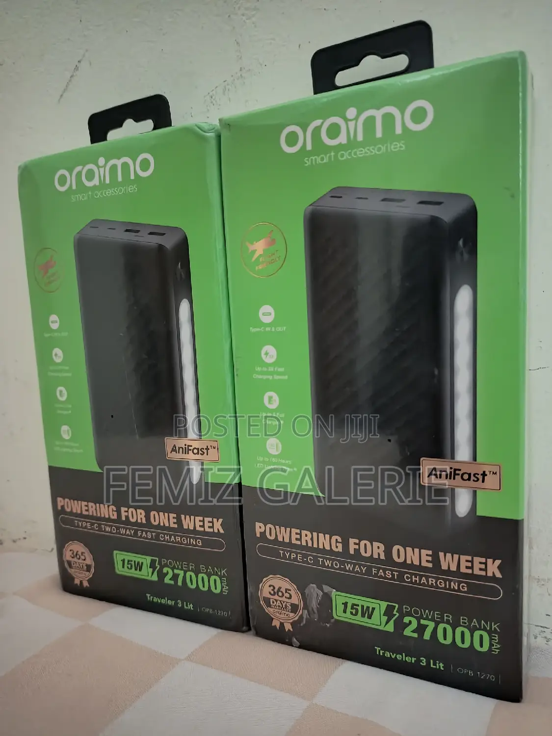 Oraimo Traveler 3 Lit; 27000mah 15w Power Bank