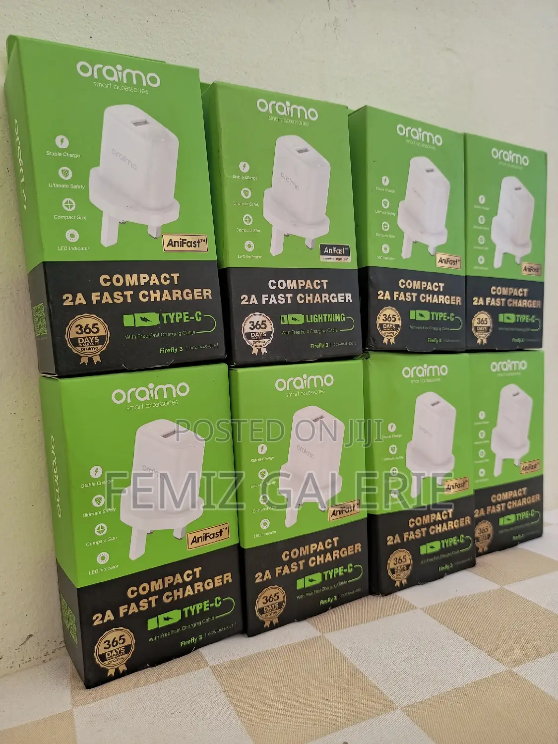Oraimo Firefly 3 - USB-A to USB-C (Type-C) Charger