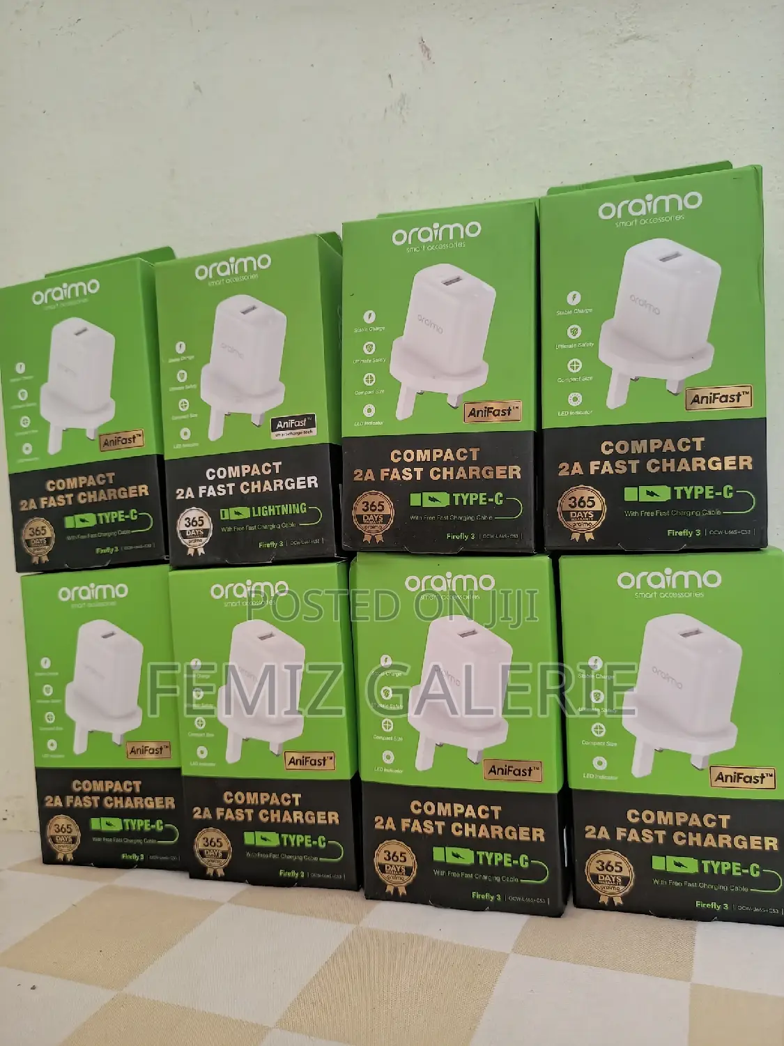Oraimo Firefly 3 - USB-A to USB-C (Type-C) Charger