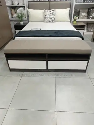 FURNITURE MALL COMPANY Double Bed With Mattress and Drawr