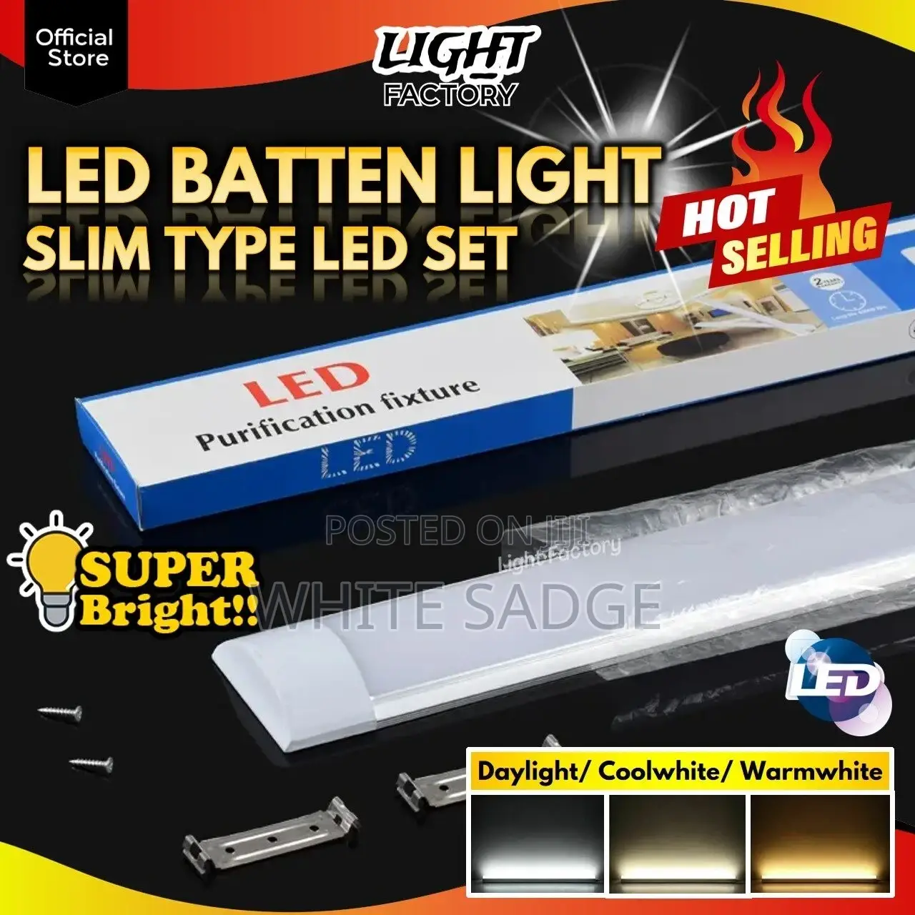 Led Batten Light Slim Type Led Set