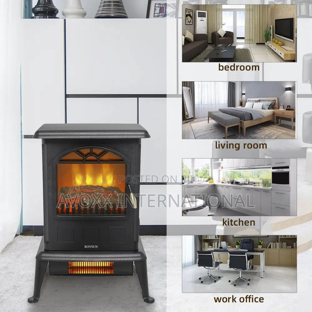 Zokop 22.4" Electric Fireplace Infrared Quartz Heater Ht1108