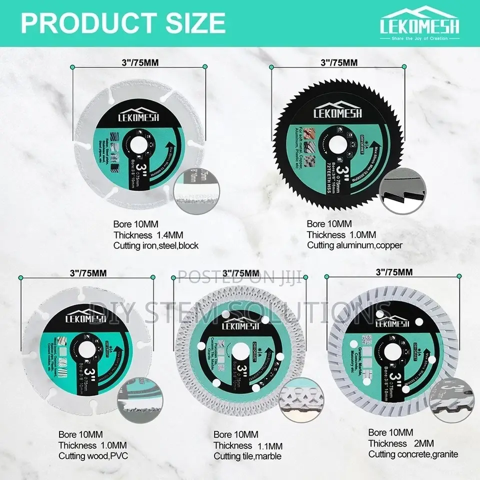 Lekomesh 3inches 75mm Cutting Disc and Grinders