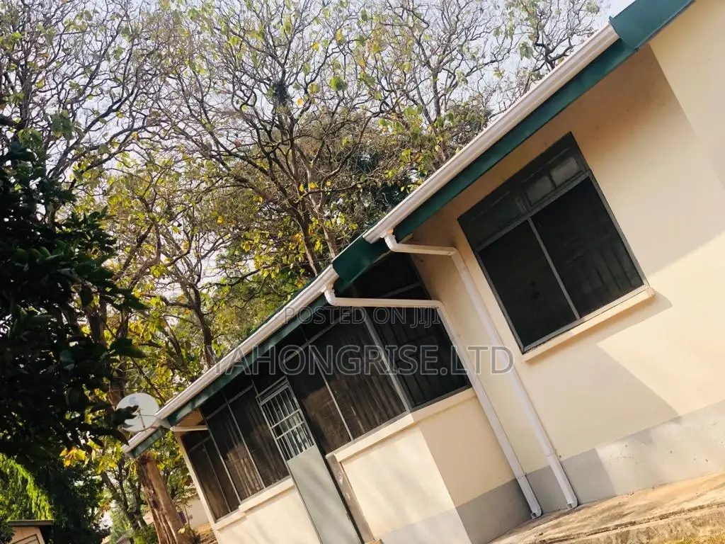 White PVC Downspout and Gutters