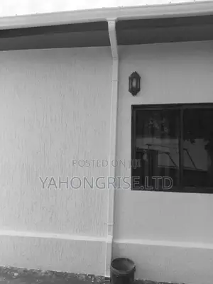 White PVC Gutter and Downspout