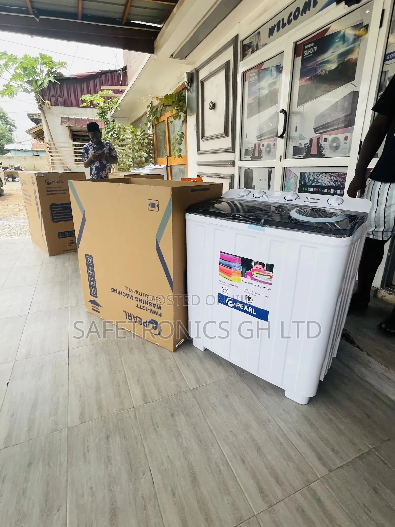 Electric 12kg Washingmachine Semiutomatic Topload Pearl