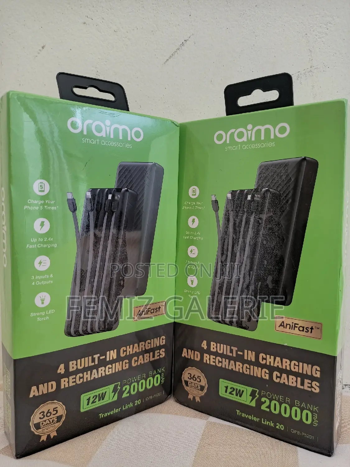 Oraimo Traveler Link 20 20000mah 12w Power Bank
