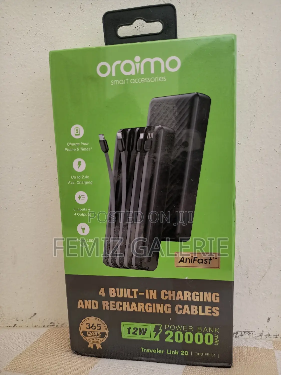 Oraimo Traveler Link 20 20000mah 12w Power Bank