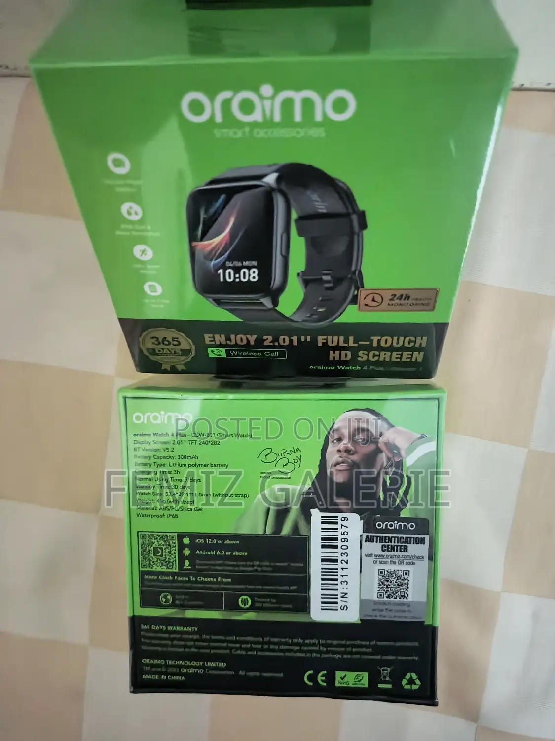 Oraimo Watch 4 Plus 2.01′′ Hd Ip68 Smart Watch