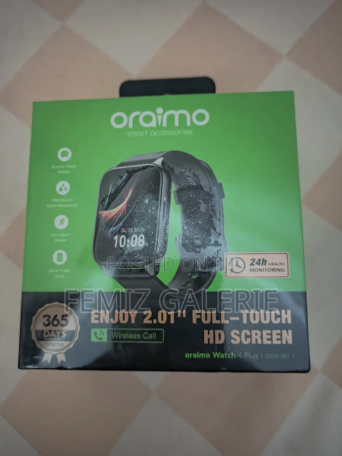Oraimo Watch 4 Plus 2.01′′ Hd Ip68 Smart Watch
