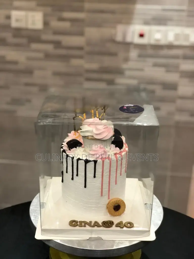 Pink N Dark Chocolate Drip Cake