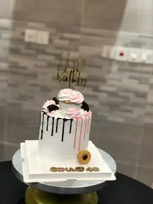 Pink N Dark Chocolate Drip Cake