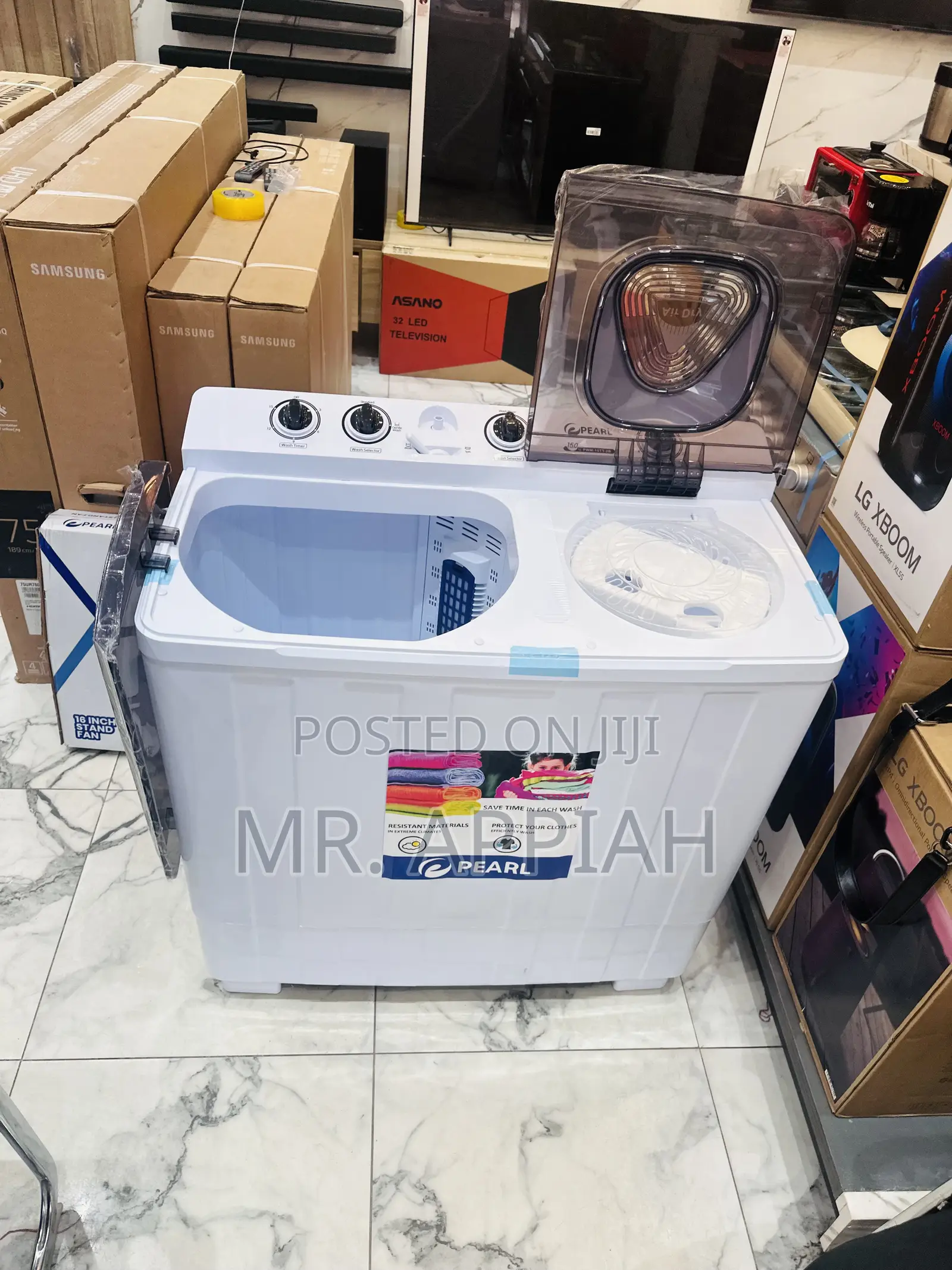 Classic Design Pearl 15kg Top Load Washing Machine.