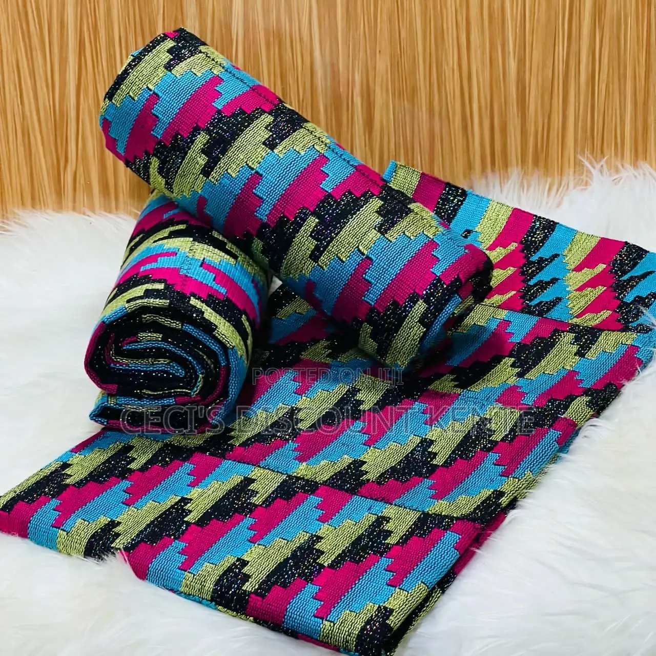 Authentic and Vibrant Bonwire Kente