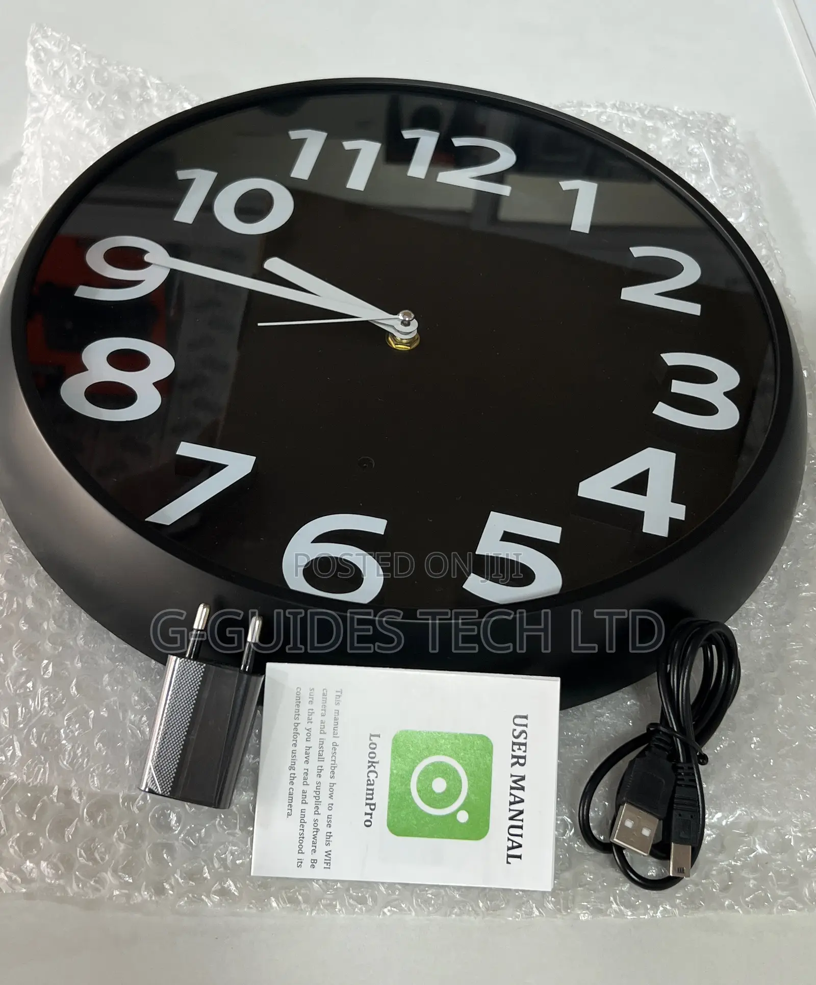 Wall Clock Wireless Wifi Hidden Camera Full Hd 1080p