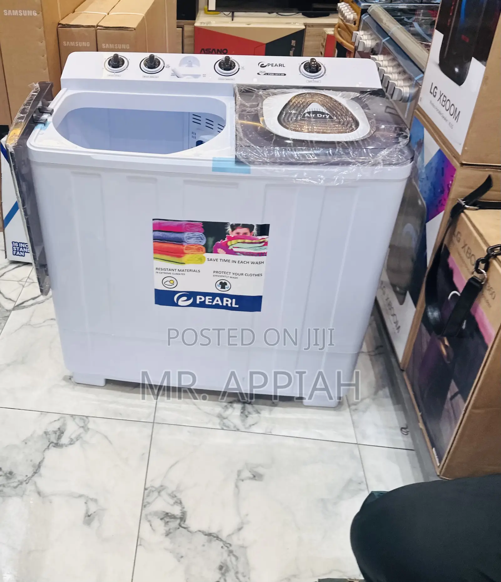 Classic Design Pearl 15kg Semi-Automatic Washing Machine.