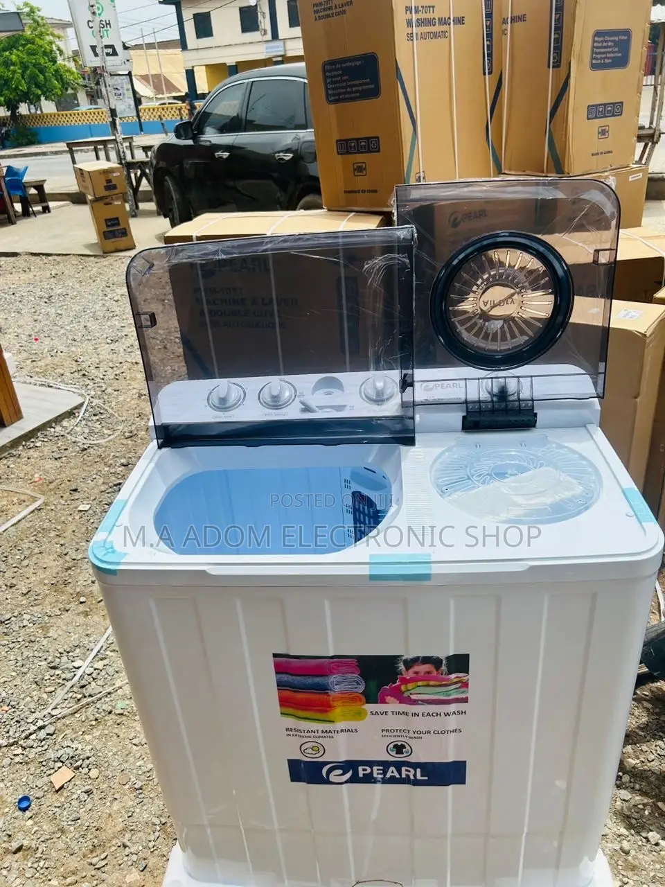 Pearl 12kg Semi-Automatic Washing Machine + Spin/Dry.