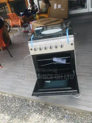 Ferre 4 Gas Cooker Oven With Grill 60x60 Gray Glass Lid