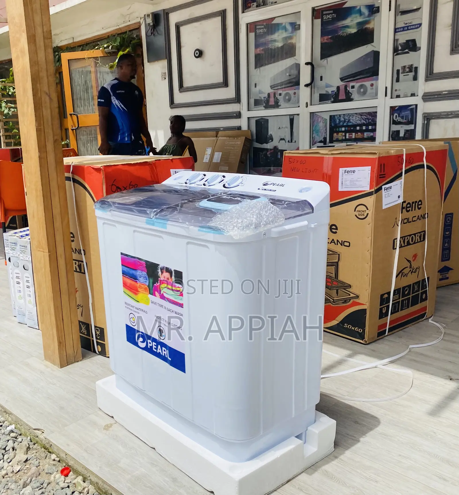 Durable Pearl 7kg Twin Tub Electric Washing Machine.