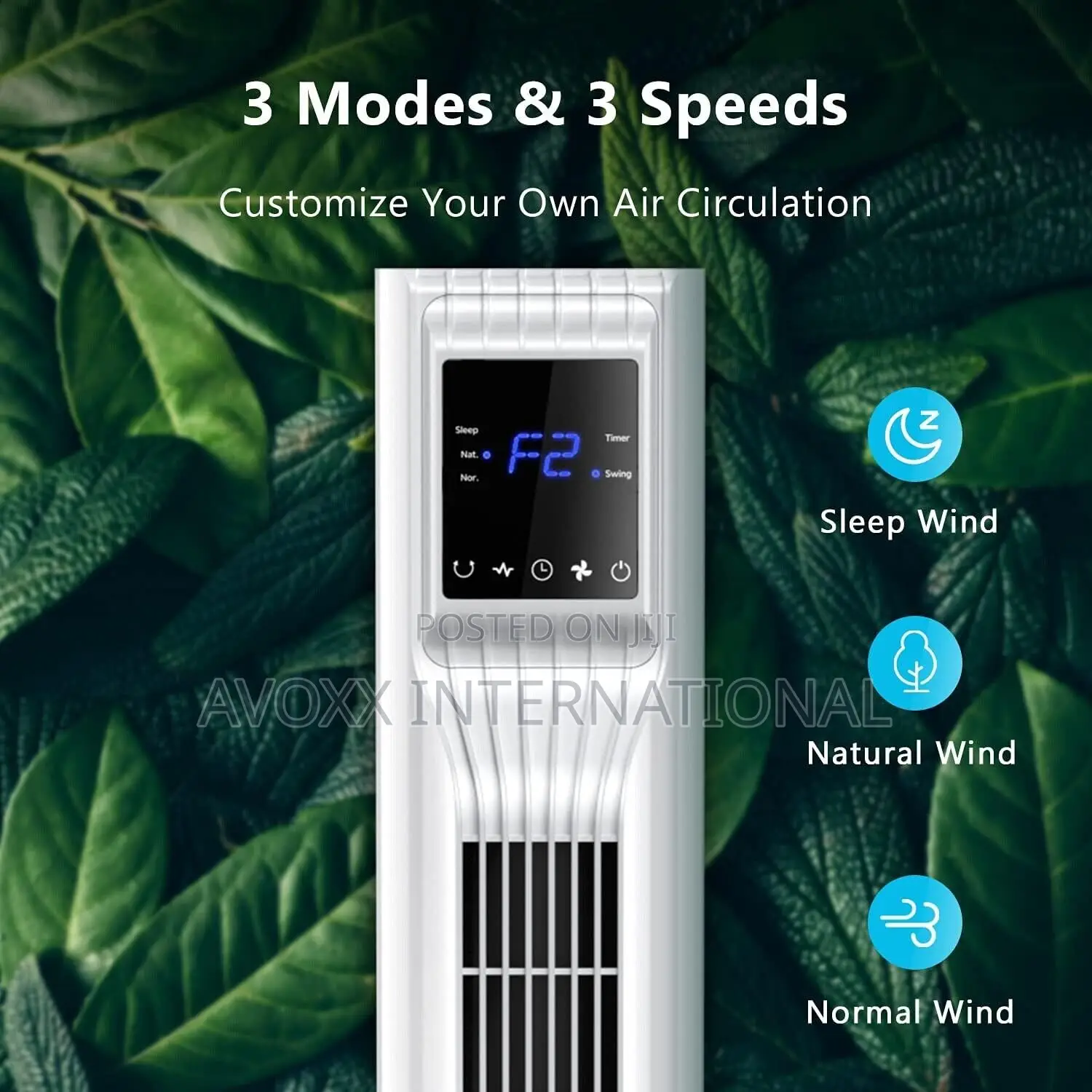 Trustech/ Air Choice-Tf367 Oscillating Electric Tower Fan W/Remote 36"