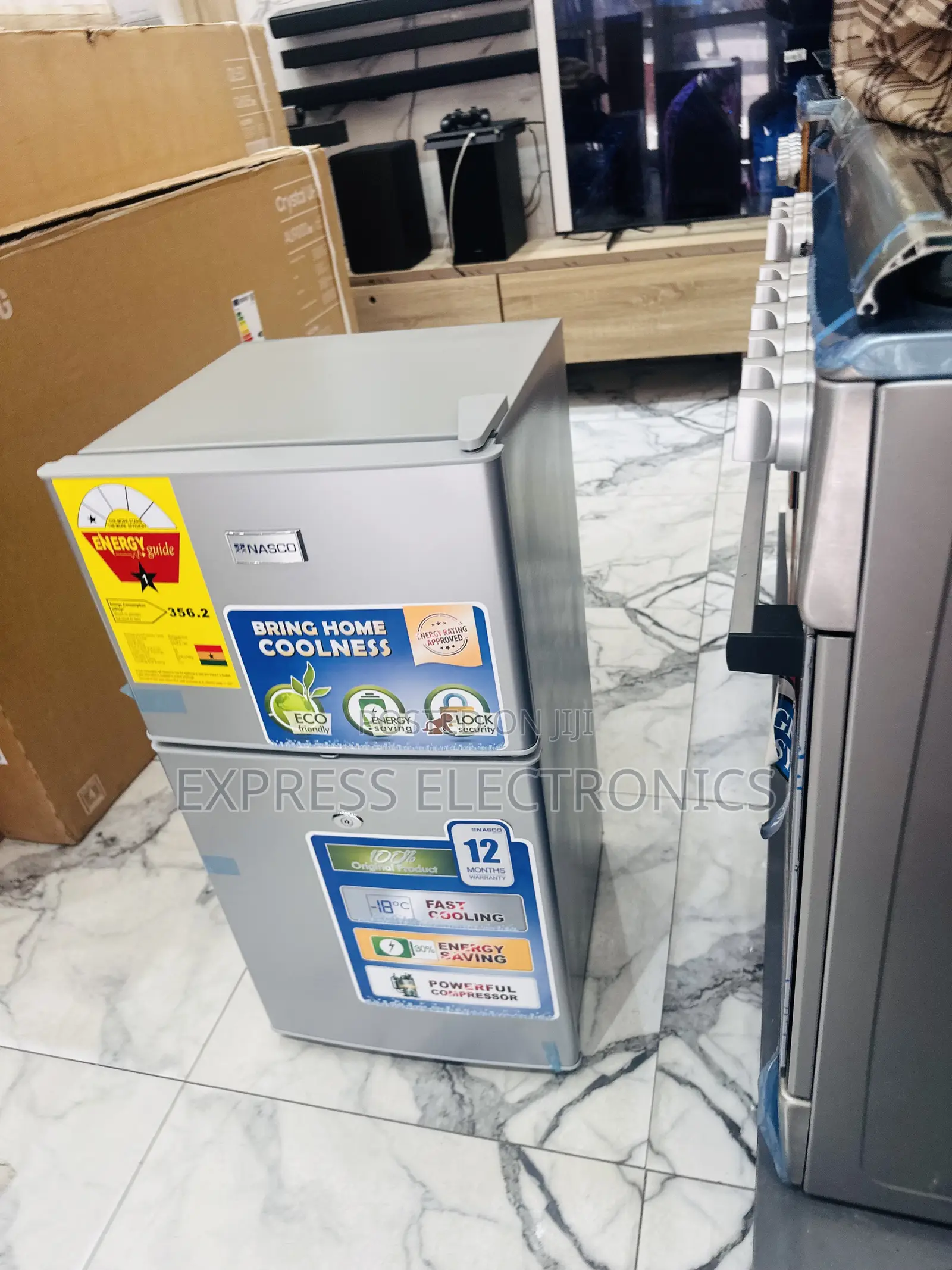 Shop the Best Nasf2-120—Double Door Fridge Nasco Grey