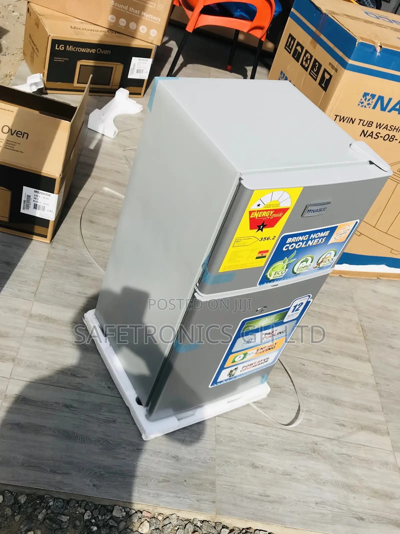 80 Liters Gray Doubledoor Nasco Topfreezer Nasf2-120 Fridge
