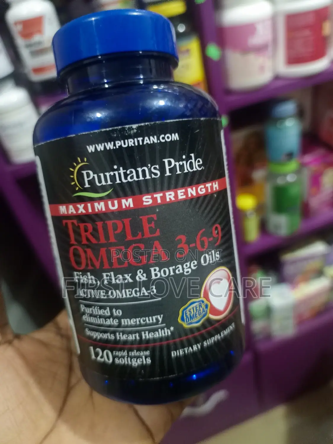 Puritan Pride Maximum Strength Triple Omega 3,6,9 Fish