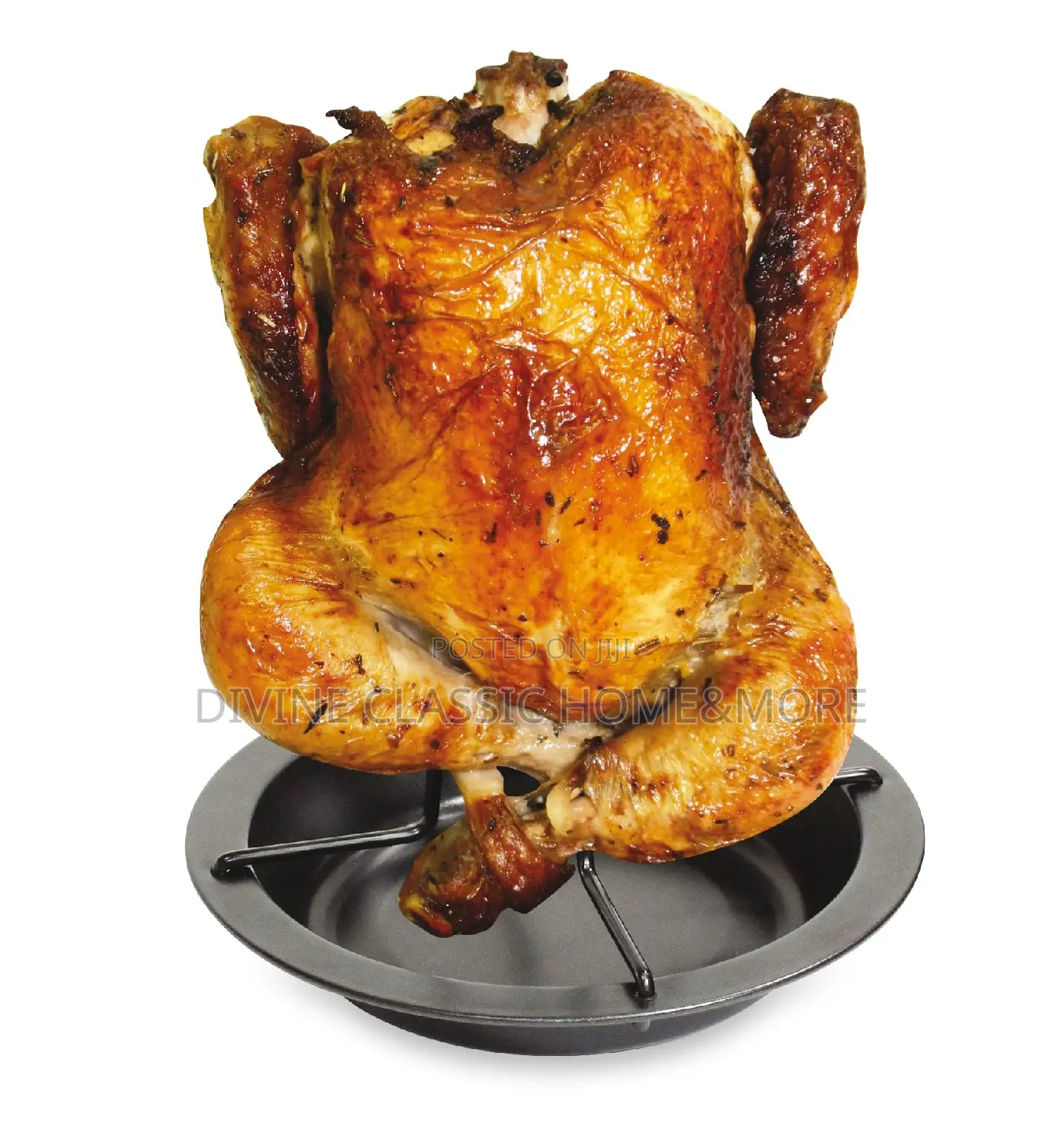 Fackelmann 7.5" Carbon Steel Chicken Roast Rack, Medium
