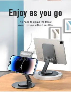 360 Rotating Phone Tablet Stand Desktop Foldable Adjustable