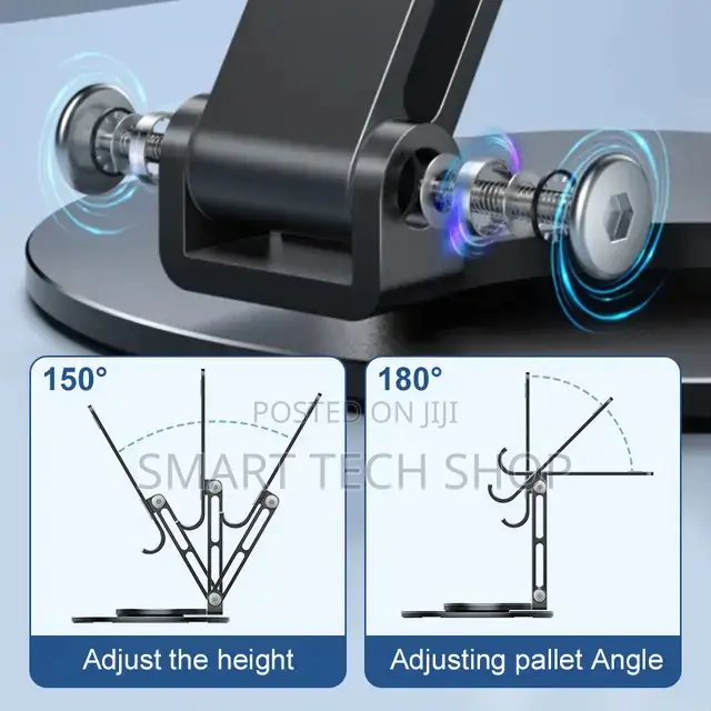 360 Rotating Phone Tablet Stand Desktop Foldable Adjustable
