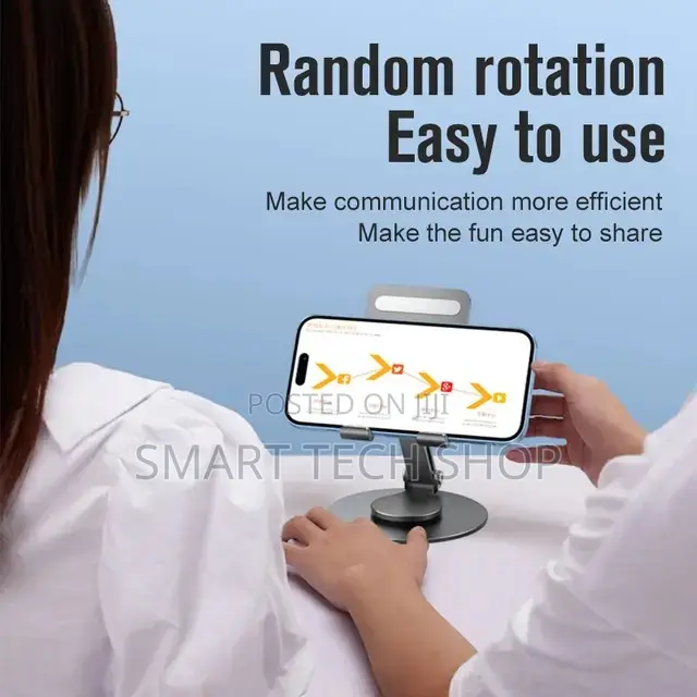 360 Rotating Phone Tablet Stand Desktop Foldable Adjustable