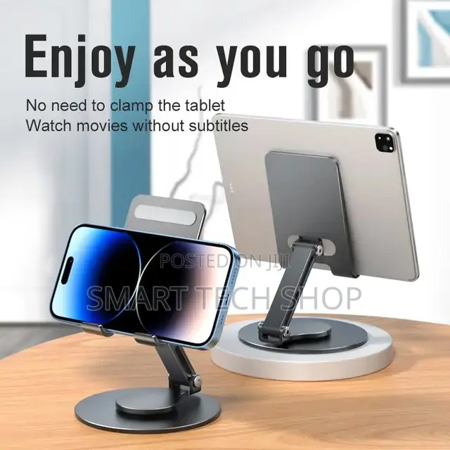 360 Rotating Phone Tablet Stand Desktop Foldable Adjustable