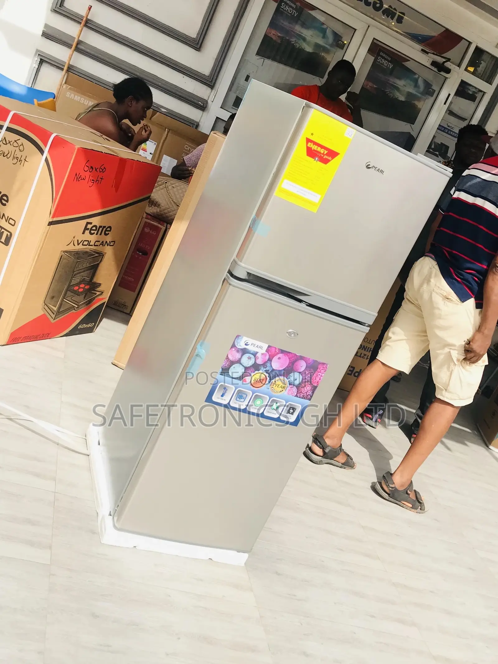 Pearl Reliable Topfreezer Doubledoor Pf-217-2b Fridge Gray