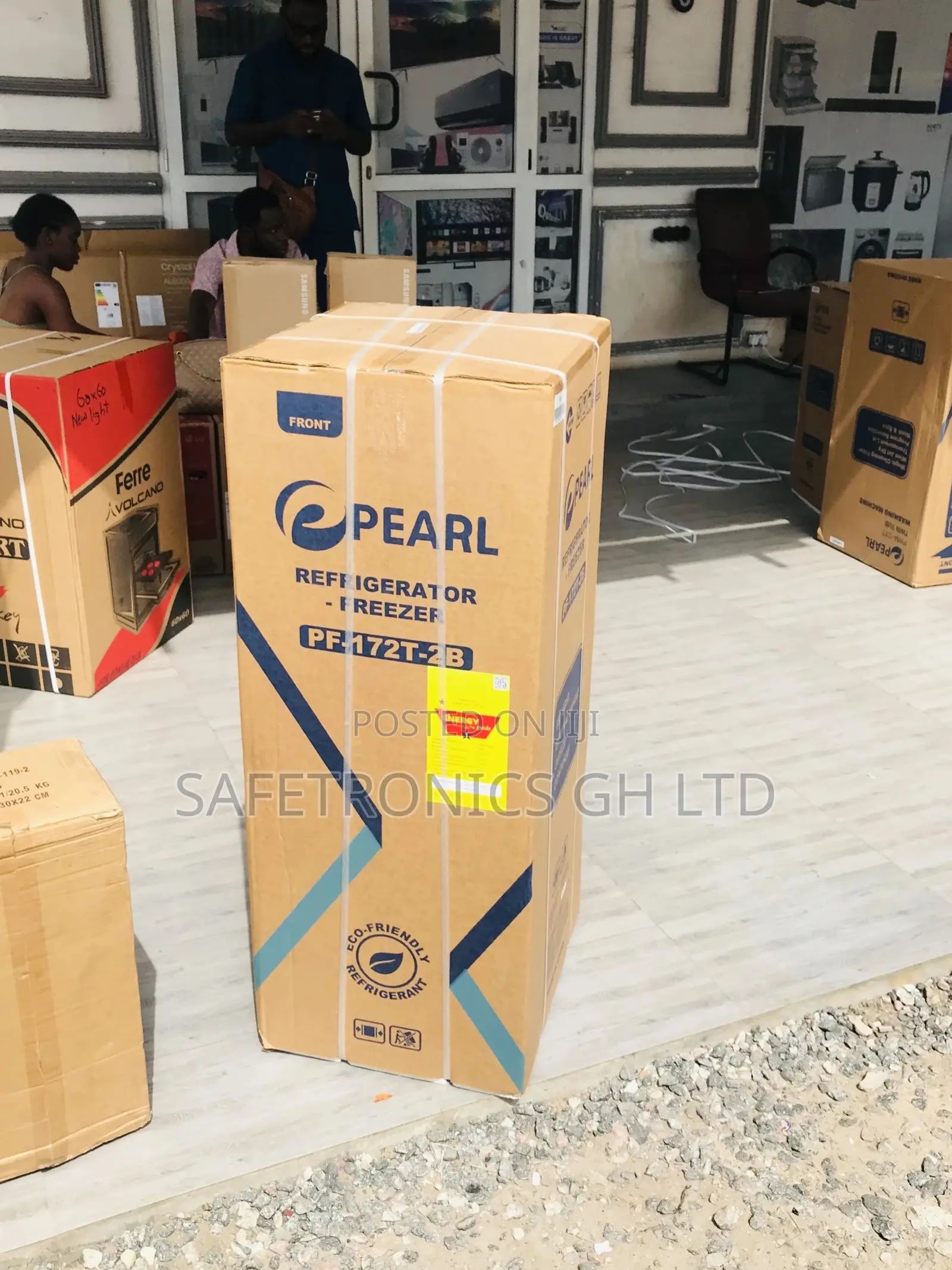 Pearl Doubledoor PF-172T-2B Topfreezer Gray Fridge