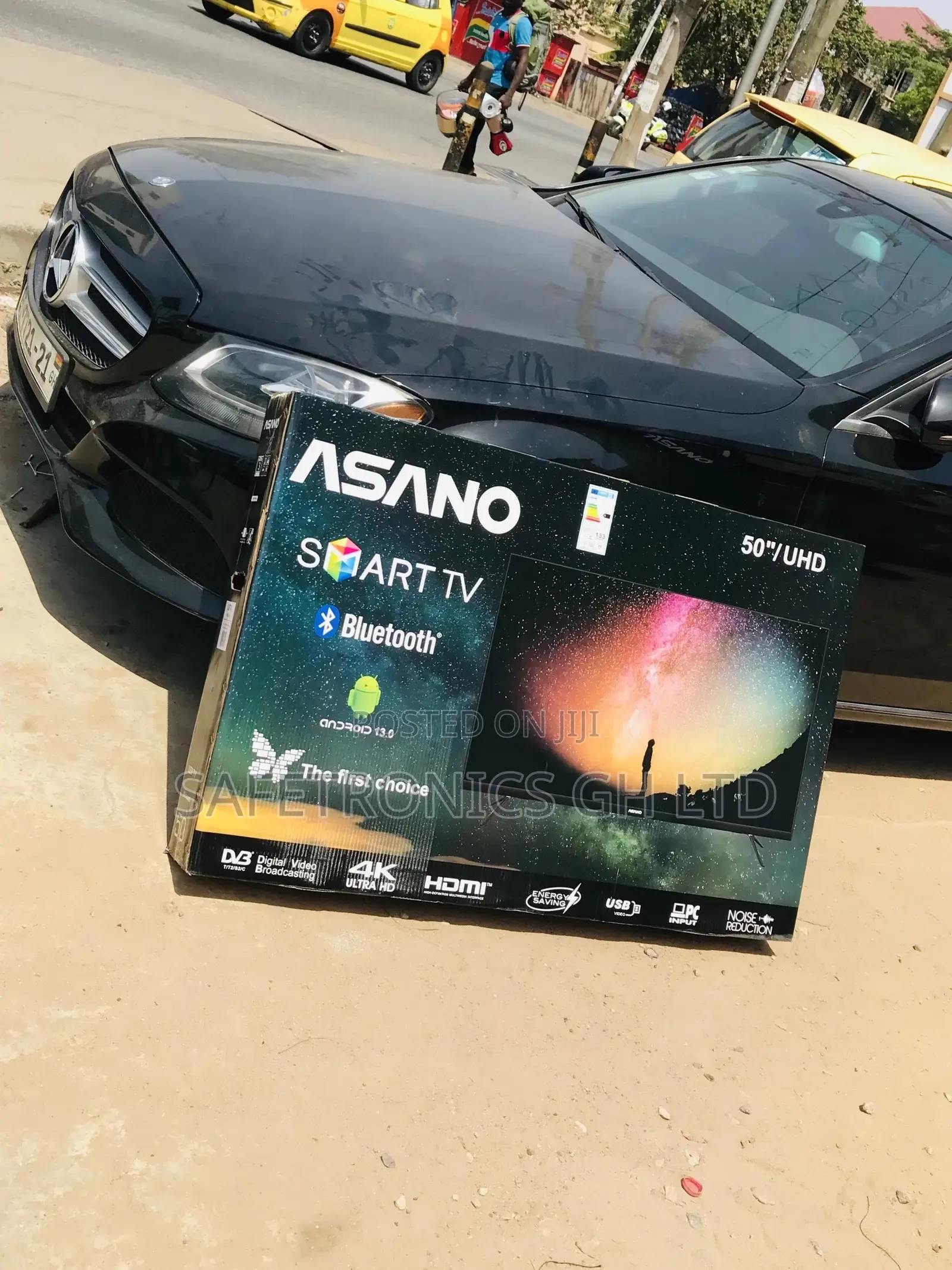 Asano 50 Inches Glossy Electric Led Black Smart UHD Tv