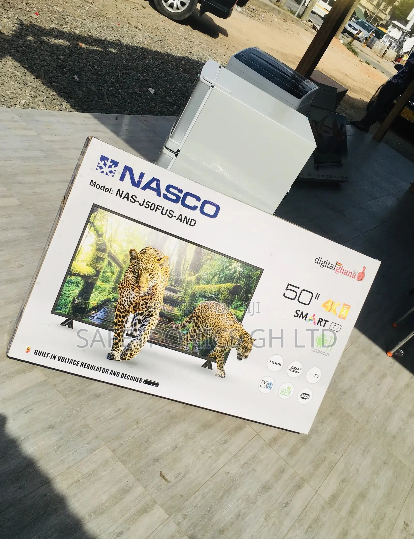 Led Glossy Smart Electric Black UHD 50 Inches Nasco Tv