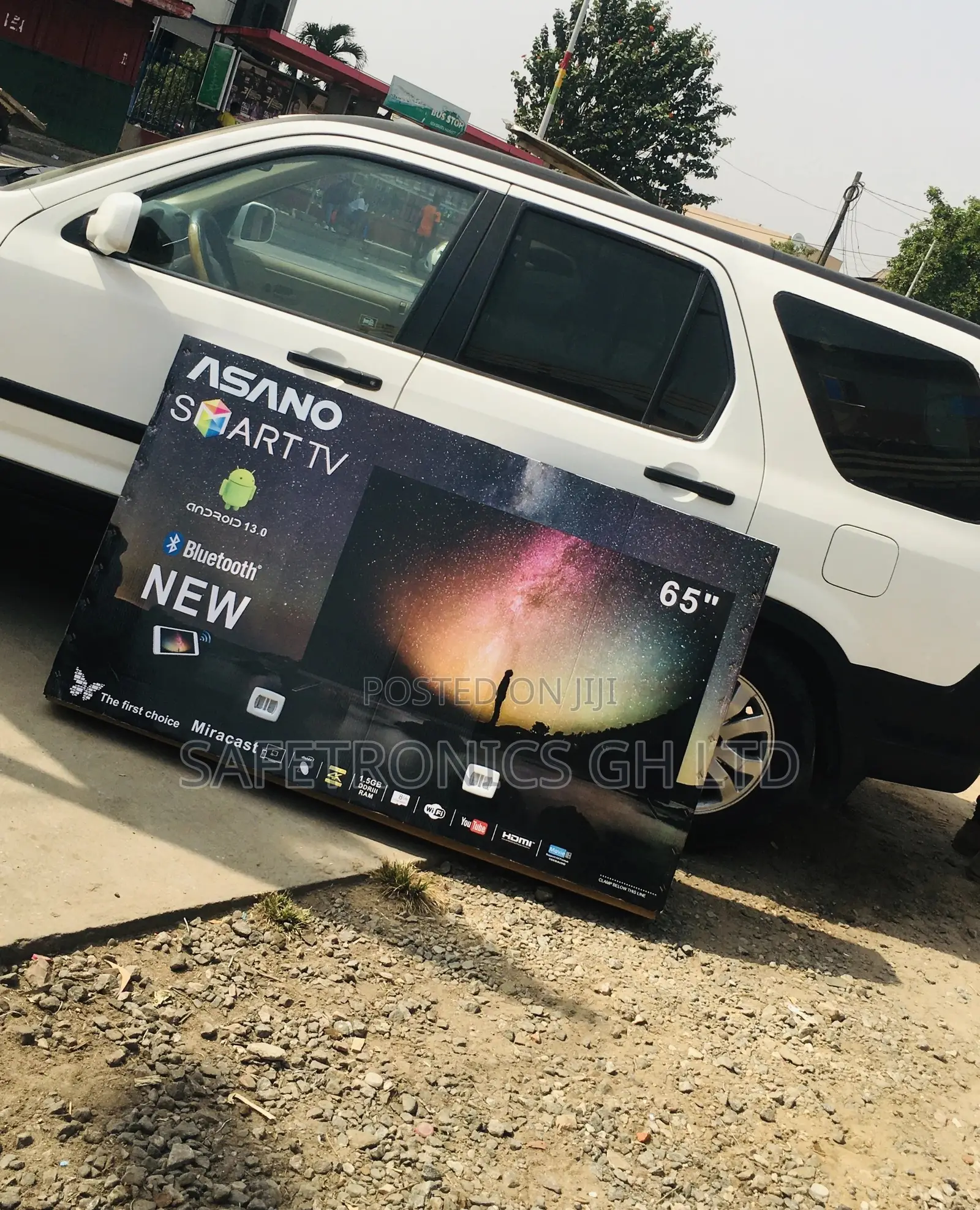 Glossy 65 Inches Black Electric Smart UHD Asano Tv
