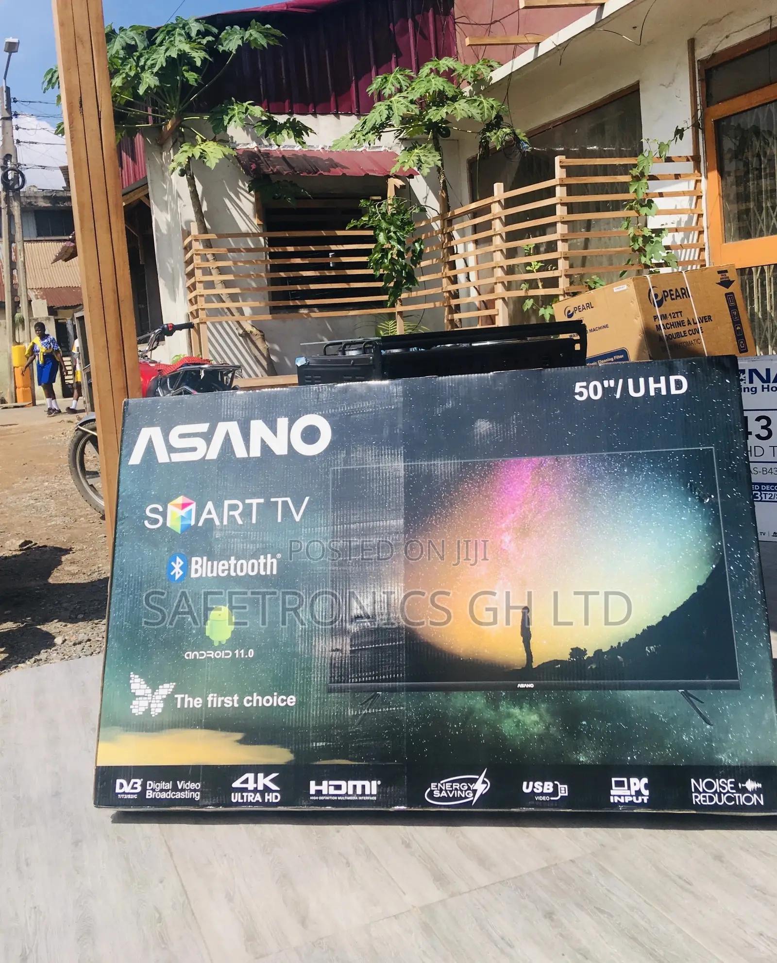 Asano 50 Inches Glossy Led Black Smart Electric UHD Tv