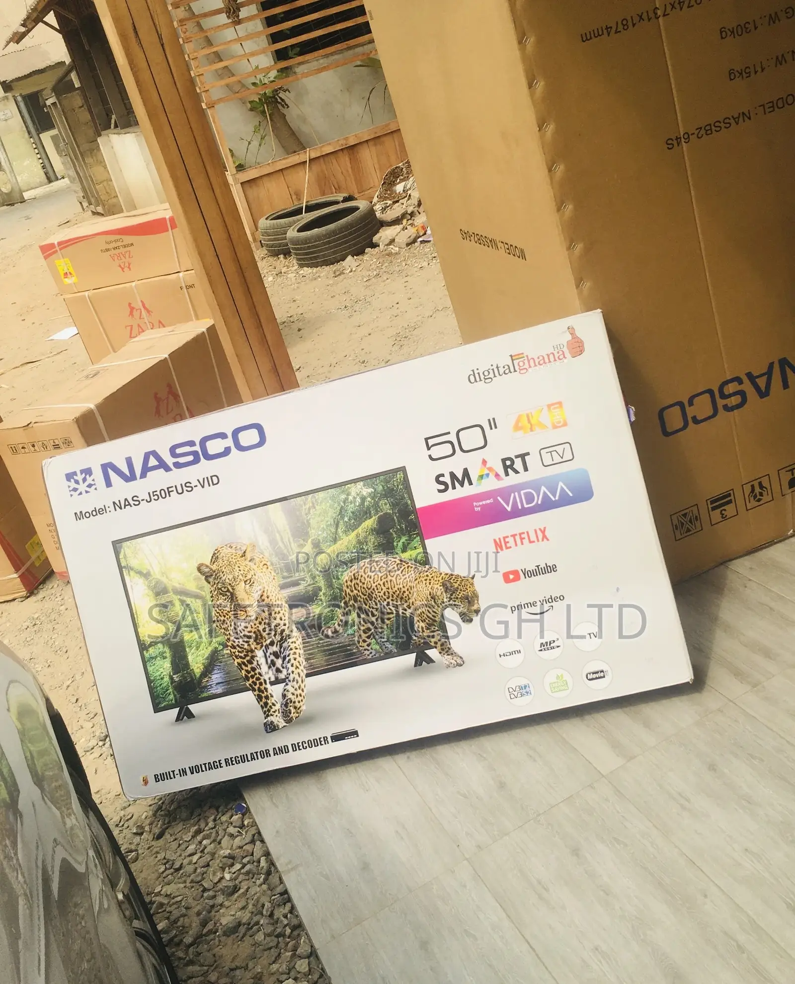Led Black Smart Nasco Electric 50 Inches Glossy Tv