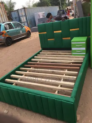 It's Available Double Bed Frame With Bed Side Cabinet