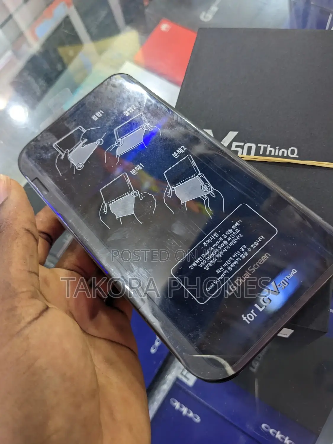 New LG V50 ThinQ 5G 128 GB Black