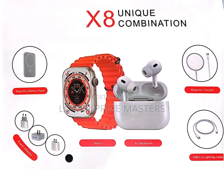 X8 Unique Combination (Smartwatch + Powerbank)