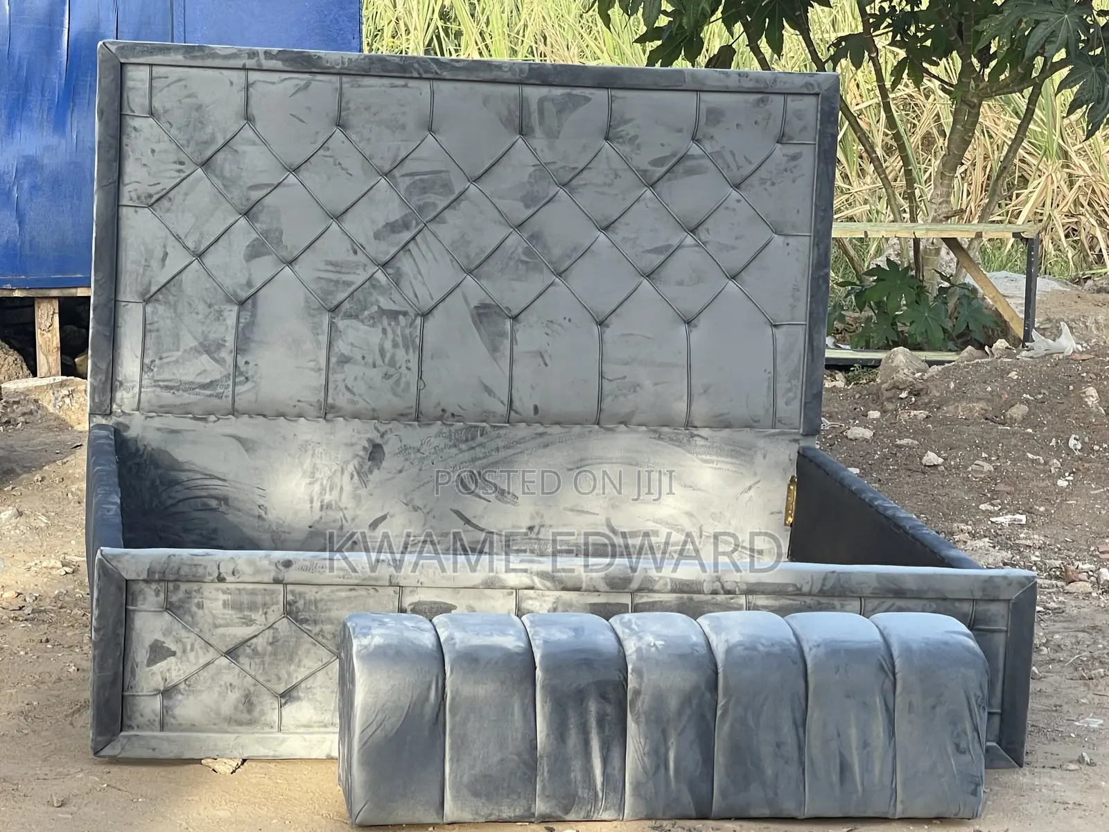Queen Size Bed and Ottoman
