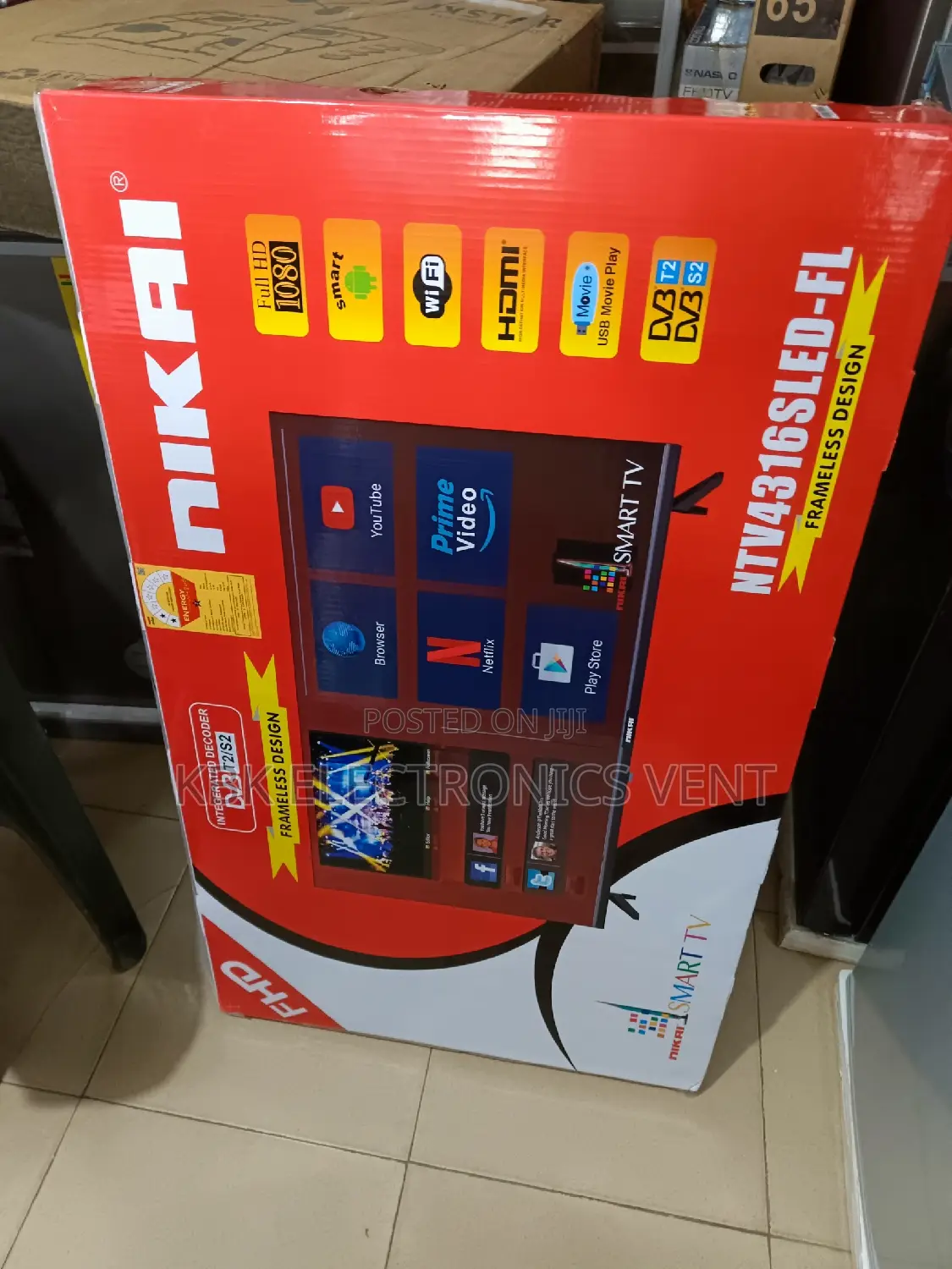 Nikai 43" Smart Android Satellite Digital Led Tv