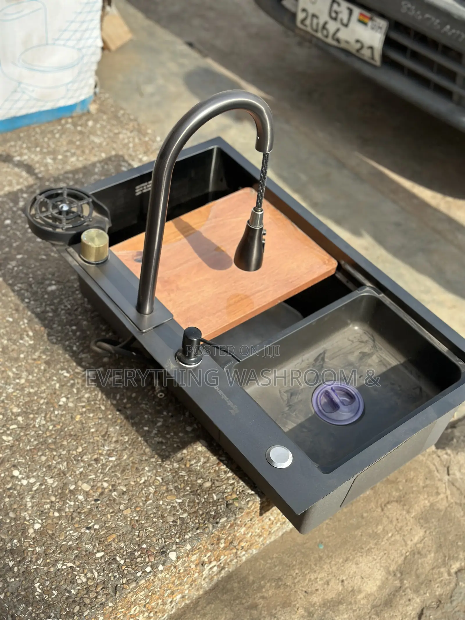 Black Waterfall Sink_waterfall Sink Complete_kitchen Sink