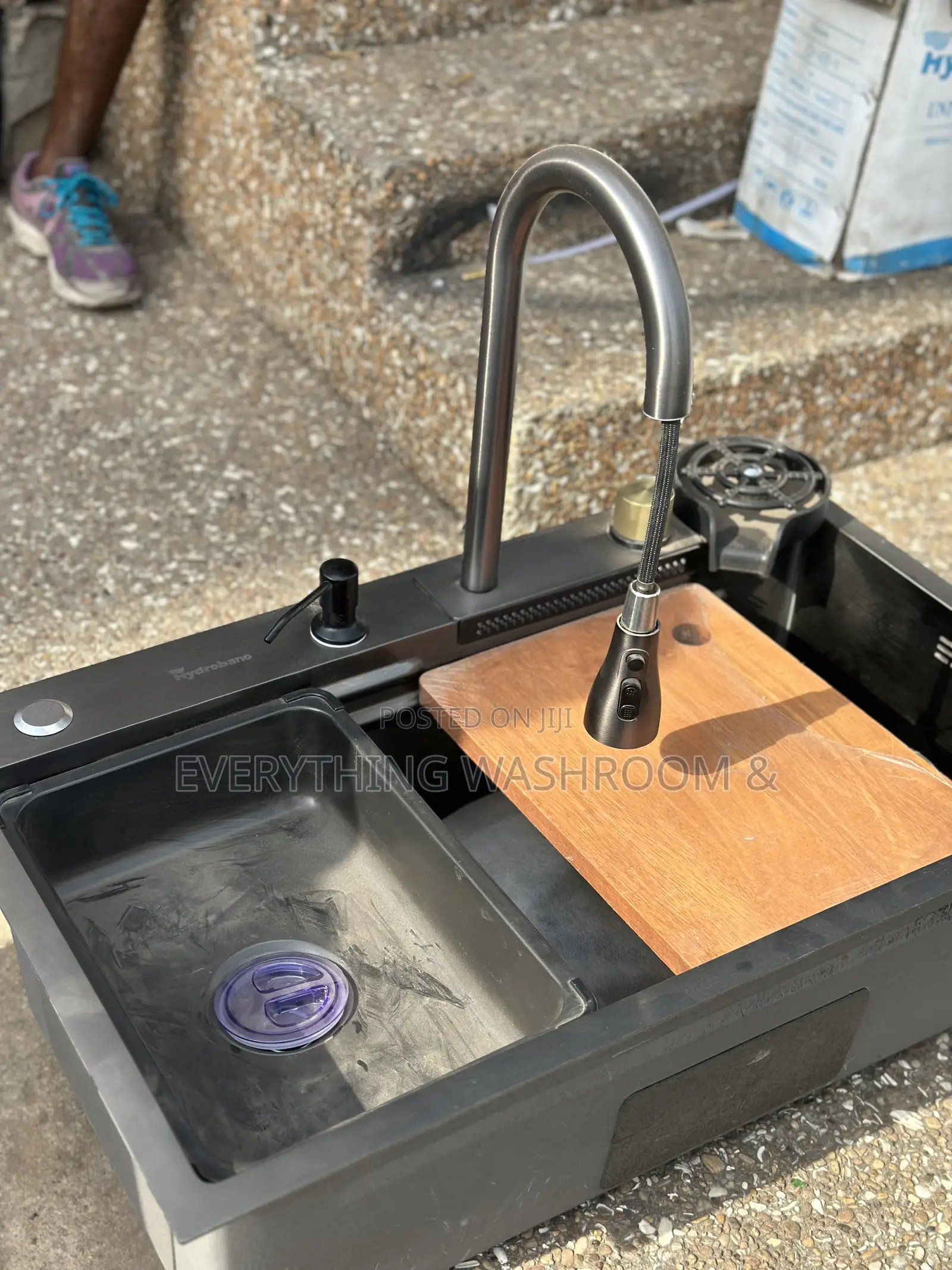 Black Waterfall Sink_waterfall Sink Complete_kitchen Sink