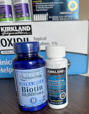 Beard Growth Starter Pack - Kirkland Minoxidil + Biotin