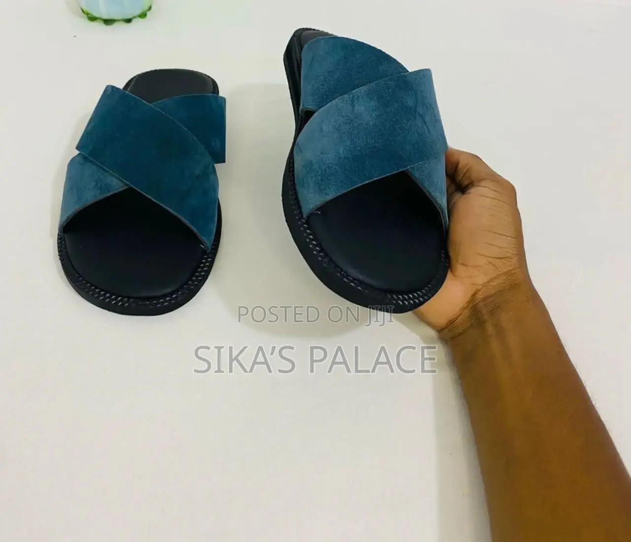 Suede Cross Slippers