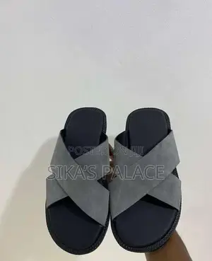 Suede Cross Slippers